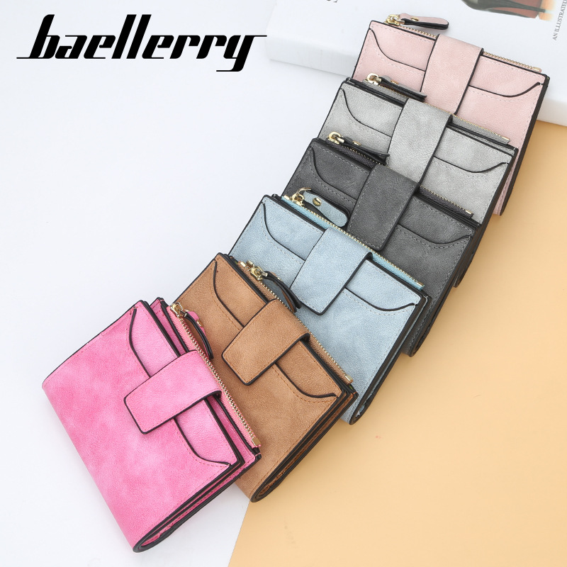 New Fashionable Women's Short Wallet Korean Version Zipper Wallet Multifunctional Wallet_voghion.com