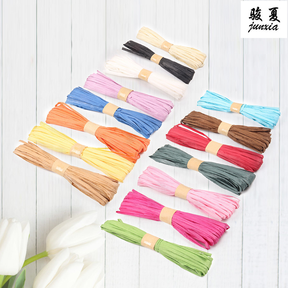 Directo de fábrica de bricolaje hecho a mano de la artesanía de la cuerda de papel de la cuerda tejida multicolor de color de la