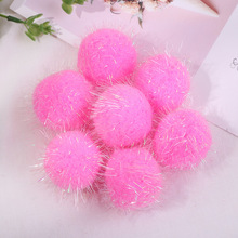 ��ɫ��ë���߲ʸߏ�ë�q���ֹ�DIY���4cmˮ�Hë���zë�����l