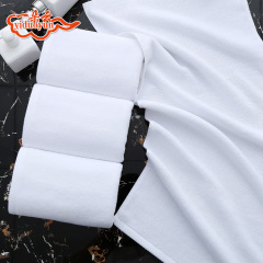 Factory wholesale 100% cotton hotel towels, hotel disposable white towels, beauty salon embroidered logo absorbent wipes