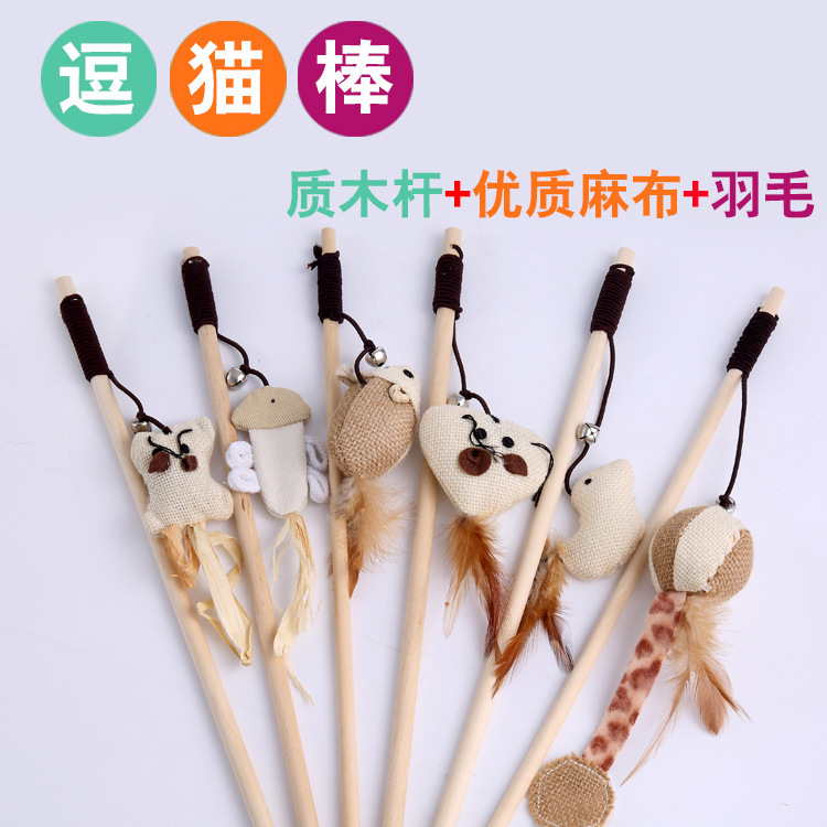 Случайная палочка для волос дразнить кошка