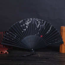 中国风礼品真丝竹扇子日式和风扇蝴蝶樱花扇舞蹈道具扇直销厂家