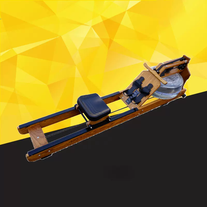 厂家供应木质款水阻划船机 收腹有氧划船机健身器材 室内划船器