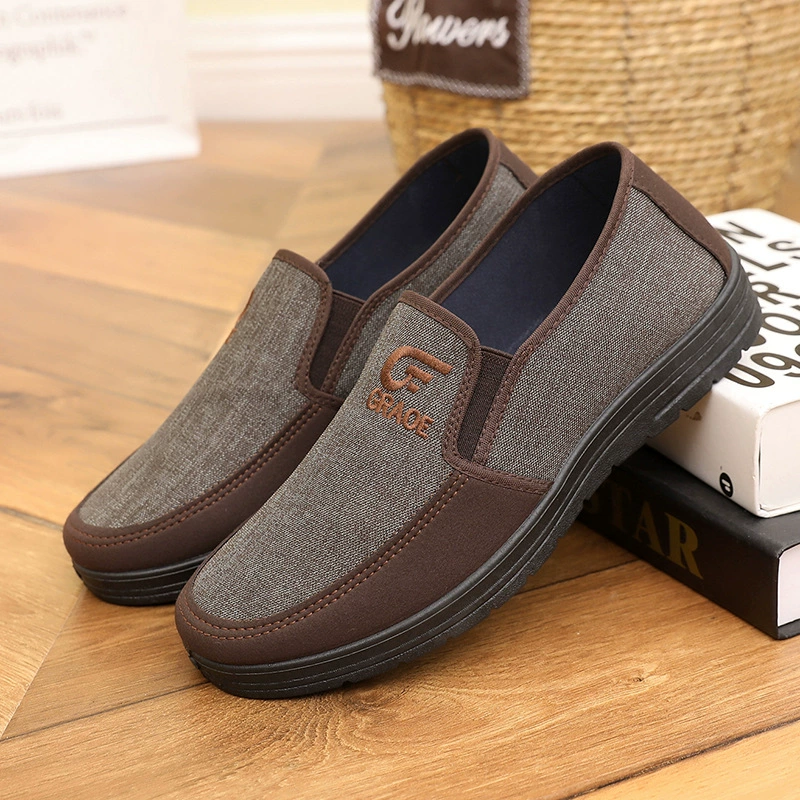 Тканевая обувь Old Beijing, Мужская Весенняя и Осенняя обувь для среднего и пожилого возраста, с мягким дном, дышащая Нескользящая Мужская обувь для ходьбы, папа, повседневная обувь оптом