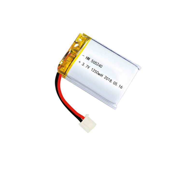 505240 505040锂电池3.7V1250mah电子玩具LED灯具聚合物电芯
