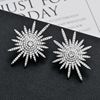 Fashionable hypoallergenic zirconium, earrings, European style, wholesale