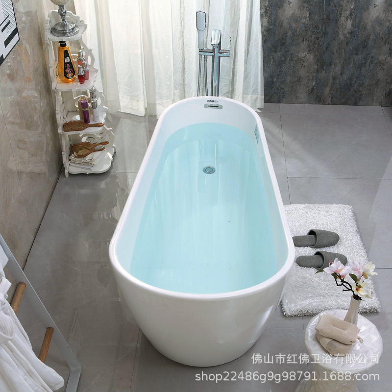 Venta independiente de una bañera de borde delgado acrílico doméstico adulto bañera VIP 1.4567 metros bañera de Guangdong