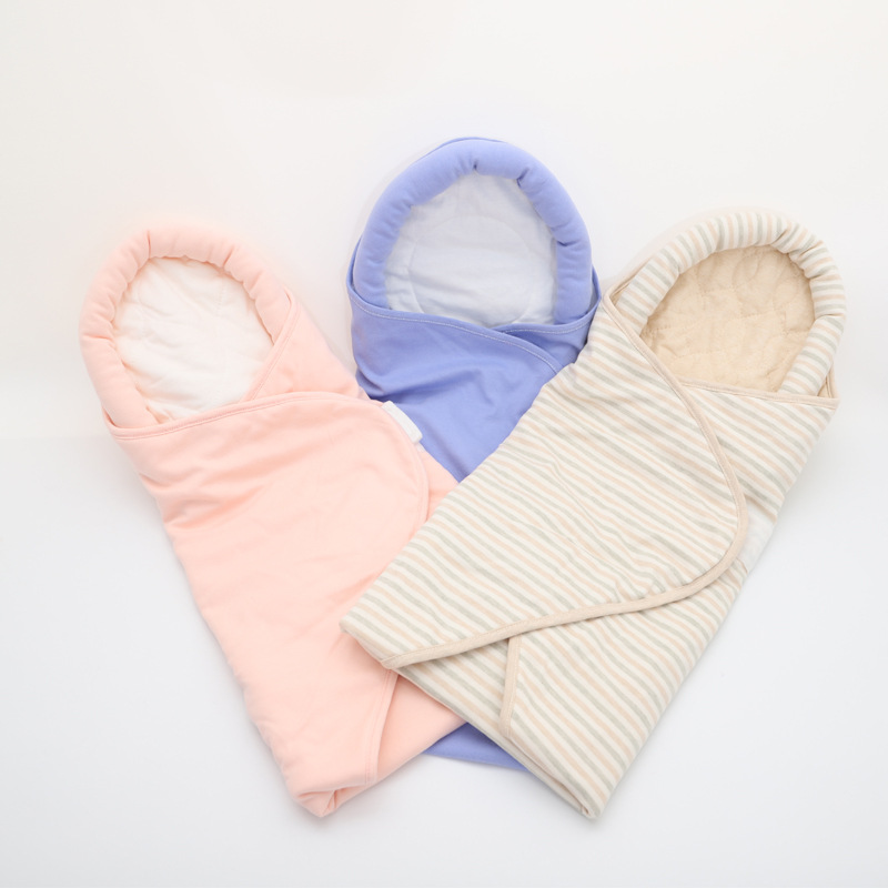 Newborn Baby Swaddling anti-startle baby hugging quilt newborn cotton coated spring and autumn sleeping bag cotton colored cotton wrap towel