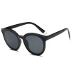 Tide, retro sunglasses suitable for men and women, black glasses solar-powered, Korean style, internet celebrity