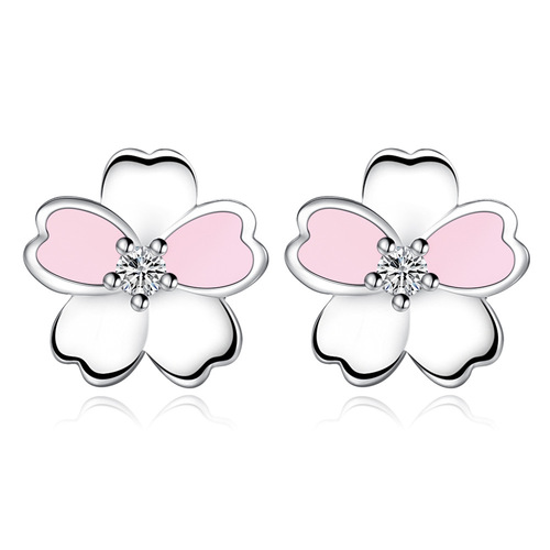 Pinduoduo Internet celebrity live broadcast Korean version of simple earrings for women romantic small fresh pastoral flower temperament earrings earrings
