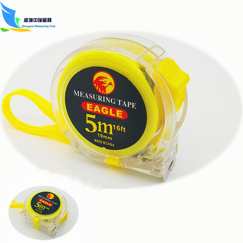 厂家直销5m19mmABS透明材料钢卷尺防摔耐用规格齐全卷尺