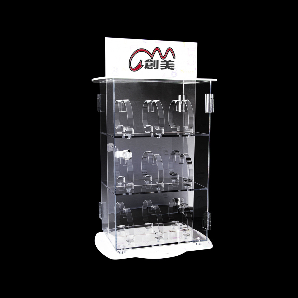 手表架透明亚克力手表展示架防盗机玻璃表托架展示台收纳多层展示