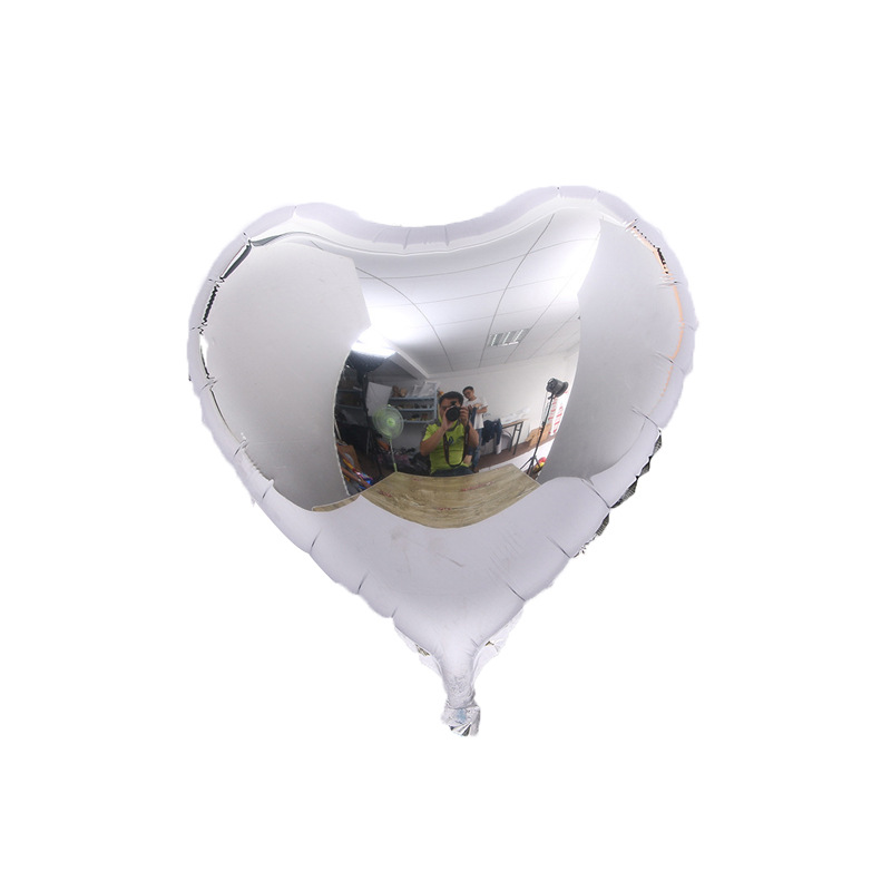 Globo de aluminio en forma de corazón de 18 pulgadas, venta al por mayor transfronteriza, decoración para fiestas, decoración de escenarios, globo en forma de corazón para bodas y fiestas