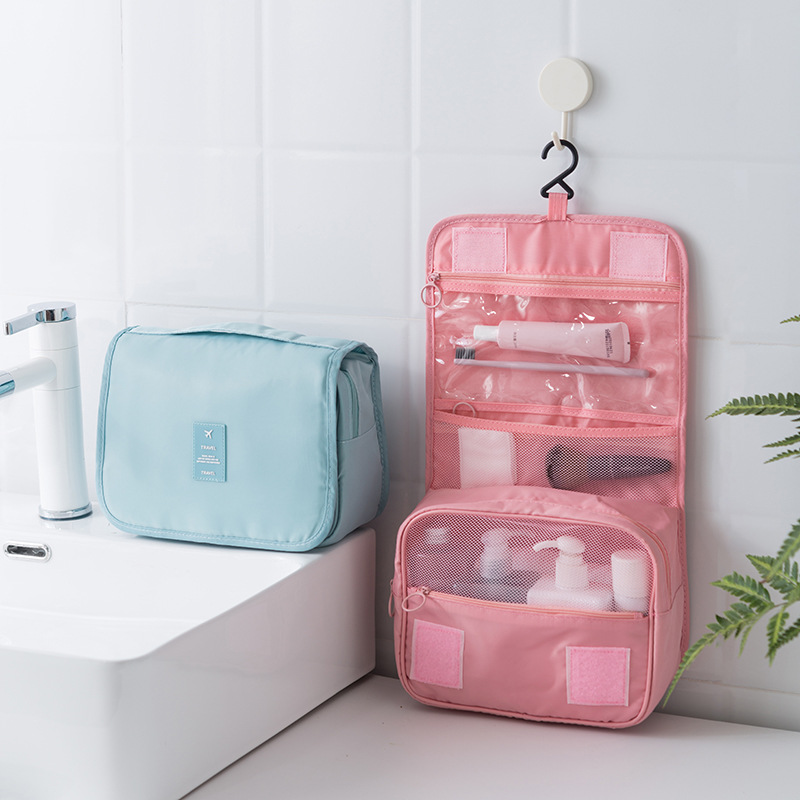 New Korean Style Waterproof Travel Large Capacity Storage Bag Portable Travel Portable Men's and Women's Hook Toiletry Cosmetic Bag