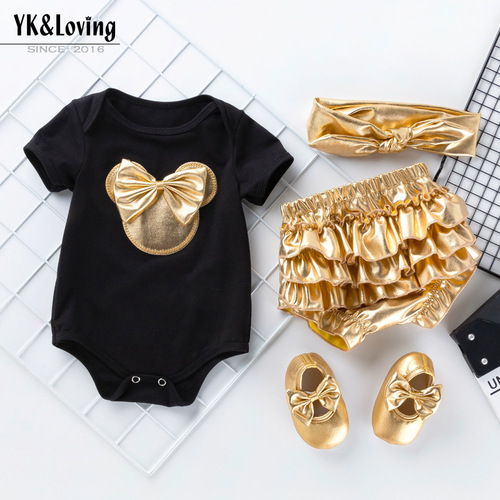 Manufacturer wholesale children's suits for boys and girls, summer children's clothing, baby clothes, trendy brand cartoon hoodies pp pants 4-piece set