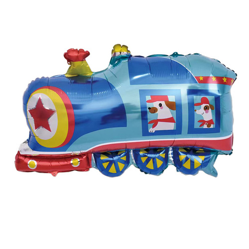Factory direct sales hot-selling new large-sized transportation children's birthday party toys cartoon shape aluminum film balloons