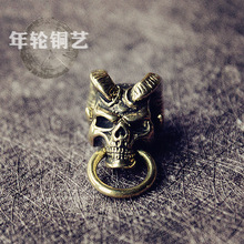 黄铜仿古做旧咬环财布扣饰品扣服装皮具配件吉祥如意瑞兽骷髅配饰