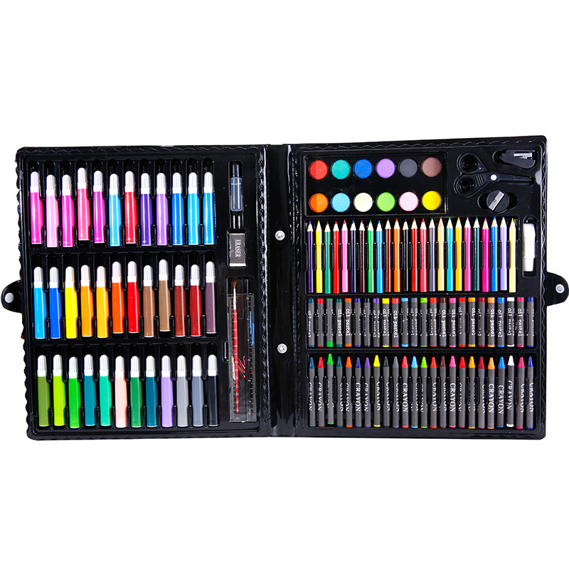 Niños 150 pintura color pluma arte cepillo papelería suministros traje regalo escuela temporada estudio móvil