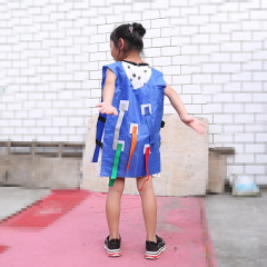 Tug-and-Tail Vest, Tail Grabbing Kindergarten Toys, Children's Adhesive Apparel Sensory Training Equipment, Outdoor Sports Games