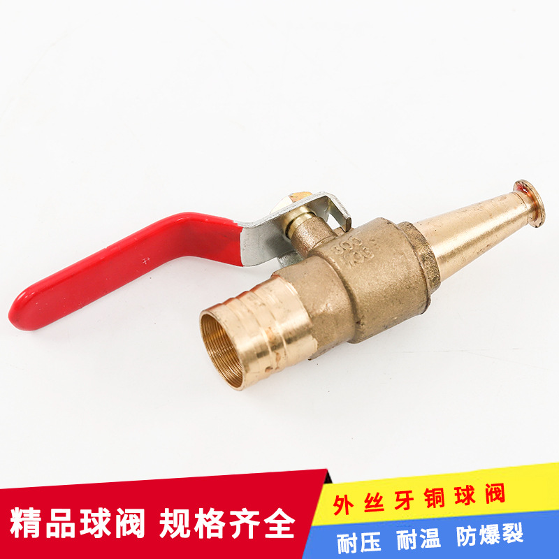 汽车软管喷头开关浇灌园林消防卷盘水管接头外丝牙铜球阀水枪头