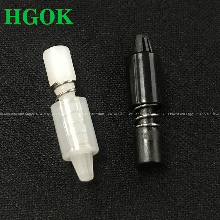 HGOK尼龙圆头22mm长带弹簧白色/黑色三件套风扇铆钉