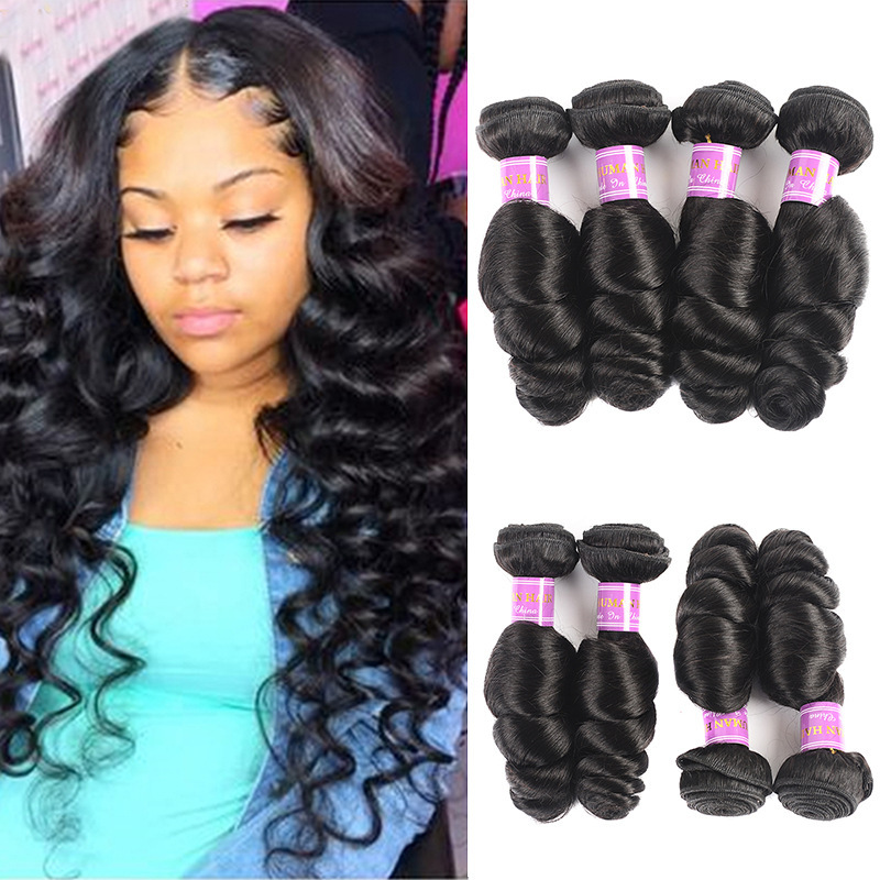 Factory wholesale Peru real wig hair curtain loose wave virgin human hair