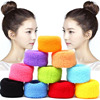 Korean version of candy color thickened towel hair ring seamless pill head wide edge does not hurt the head rope 12 yuan shop supply