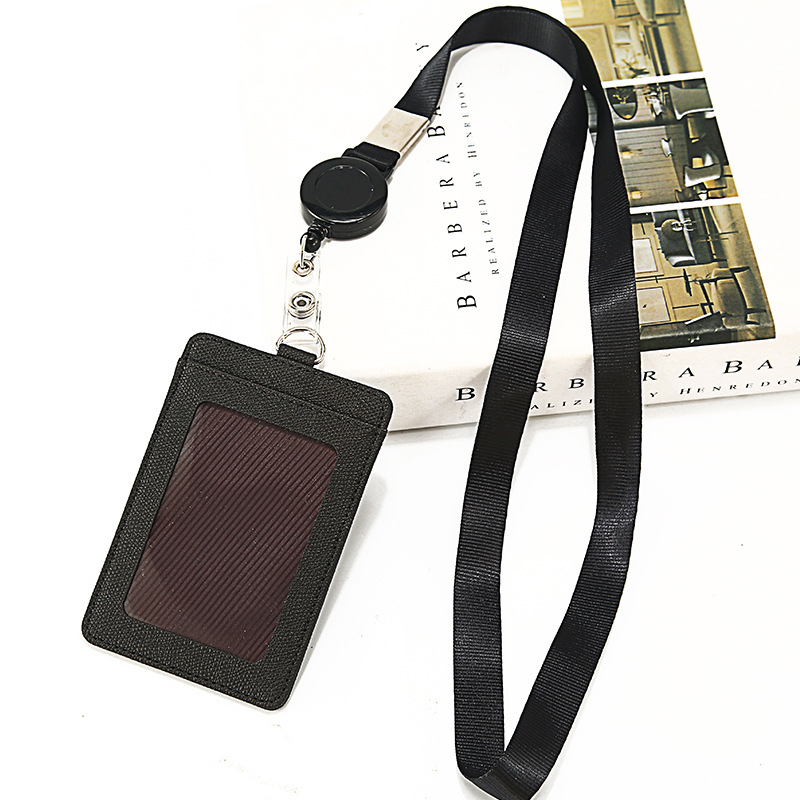 Fábrica al por mayor titular de la tarjeta de Trabajo de La PU imitación de cuero Tarjeta de Identificación estudiante insignia titular de la tarjeta de trabajo