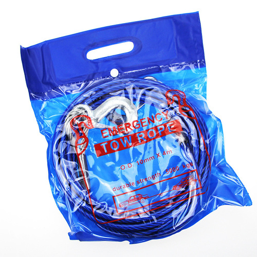 Car trailer rope, steel wire, strong traction rope for car, 4m 5 ton trailer belt, thickened off-road binding belt