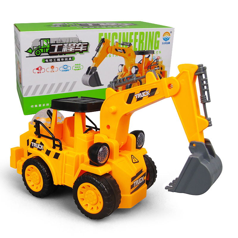 Universal DE LOS NIÑOS vehículo Ingeniería eléctrica excavadora bulldozer luz música modelo juguete