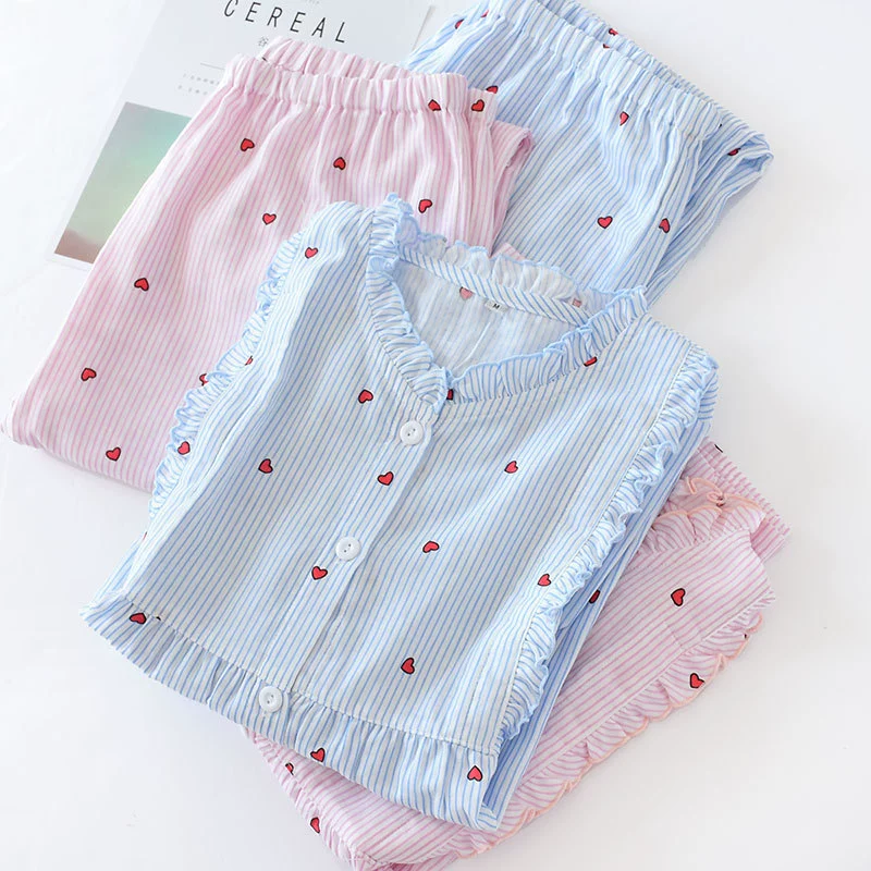 Ав autumn gauze thin pijama, long-sleeve, invisible trousers for breastfeeding