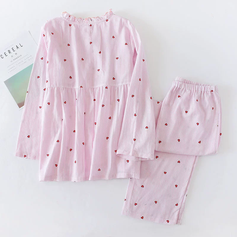 Ав autumn gauze thin pijama, long-sleeve, invisible trousers for breastfeeding