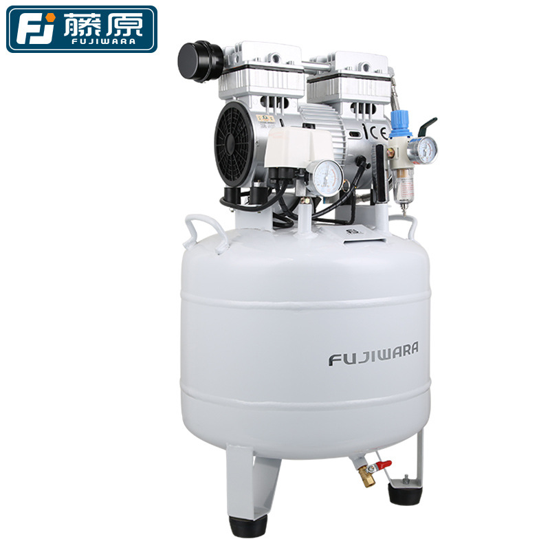 藤原气泵空气压缩机静音款木工打气设备220V低噪音无油空压机750A