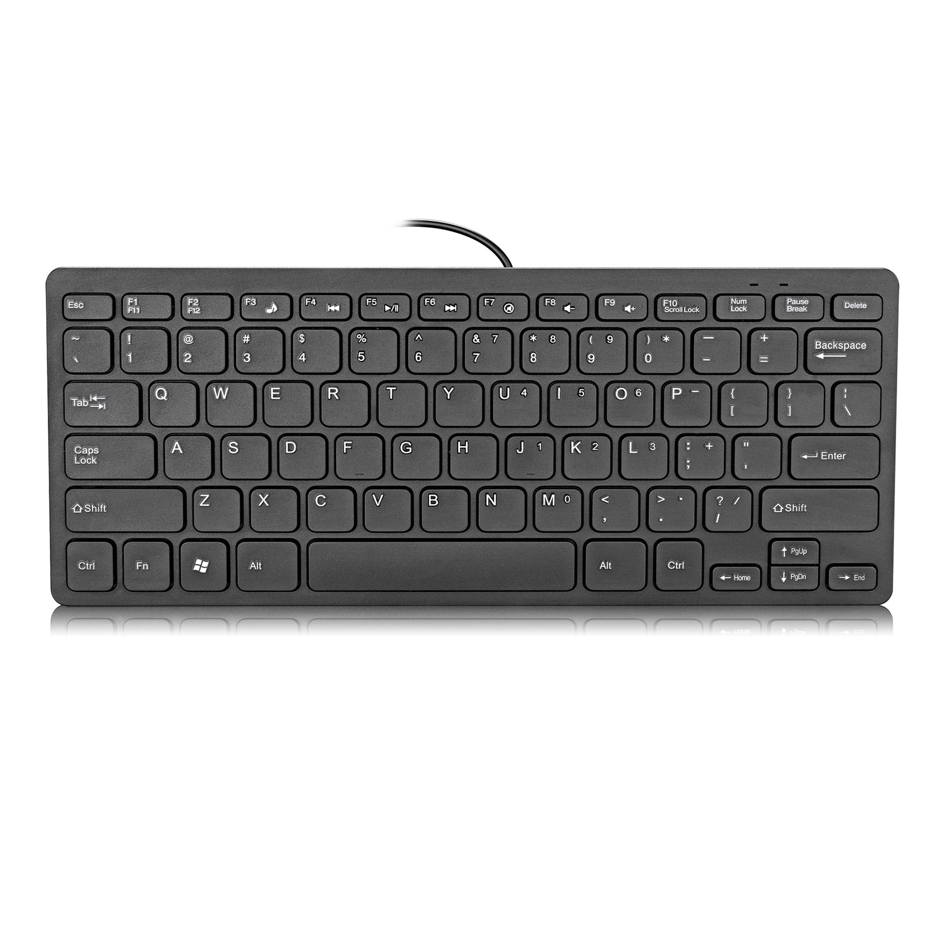 Ultra-Thin Acrylic Keyboard K901, Mini Chocolate Layout, Wired Laptop Business