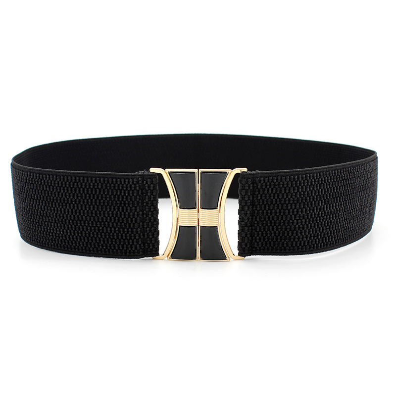 Decorative Bow All-match Waist Seal with Skirt Women's Leaf Buckle Elastic Belt Slim-fit Stretch Six Styles