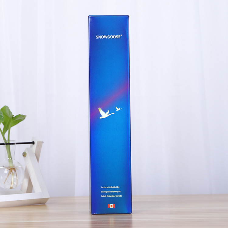 厂家定 制双支红酒盒可印logo白卡纸盒高档烫金UV化妆品包装礼盒