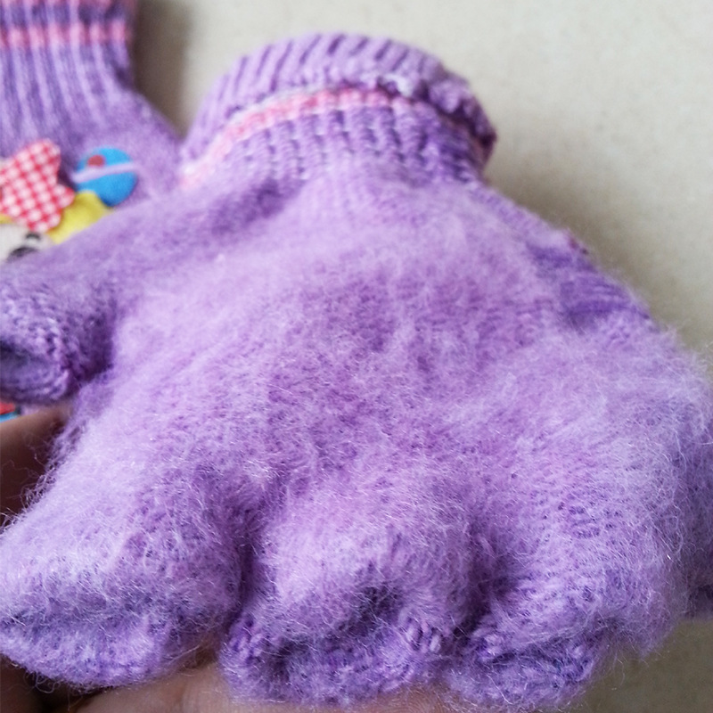 Promoción de la fábrica exquisitos guantes de regalo creativo lindo flor picking Rana hembra adultos guantes de lana de punto