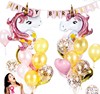 Balloon, evening dress, headband, set, unicorn, 38 pieces