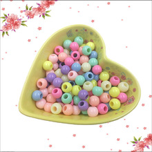 亚克力12厘大孔圆珠春天色儿童DIY亚克力串珠手工儿童饰品服配件