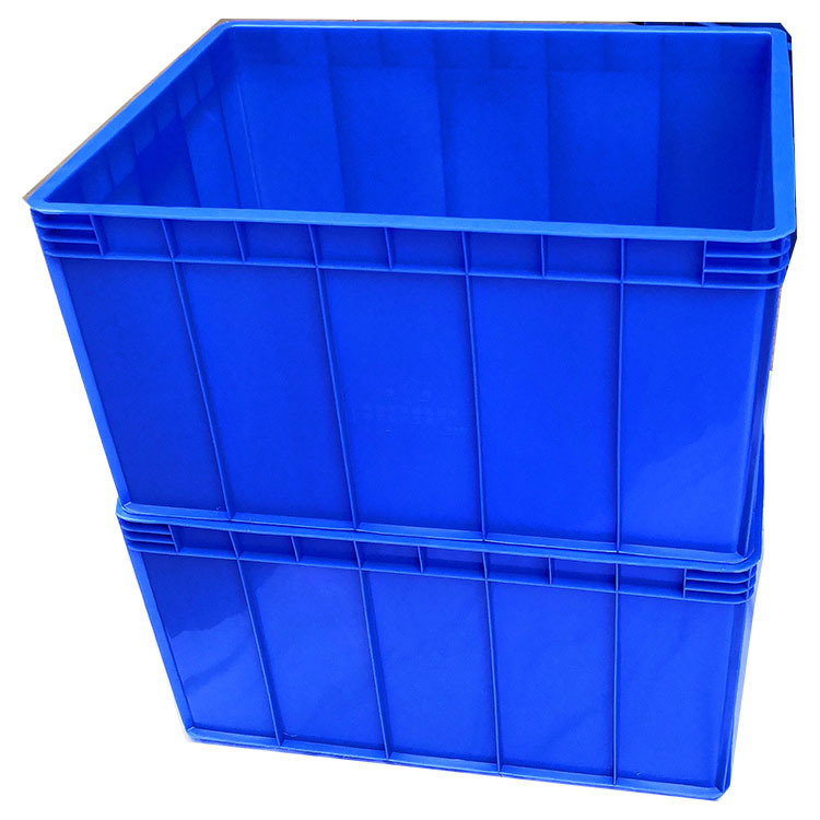 佛山志明塑胶生产塑料周箱加厚AA6#箱540*420*240全新料蓝色