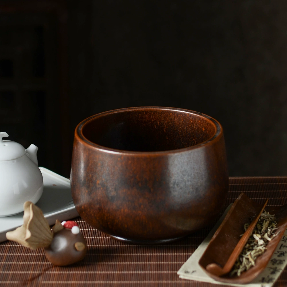 晴先生 Jingdezhen ручная окрашенная керамическая шлаковая ведро, раковина для стока воды из Jianshui, древняя чайная церемония