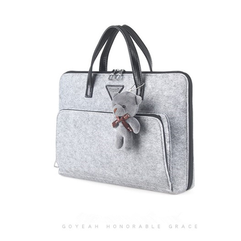Portable Notebook bag 13.3-inch men's and women's lightweight business trip file bag 11.6 felt computer bag business briefcase