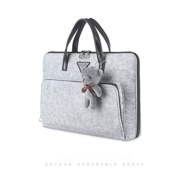 Portable Notebook bag 13.3-inch men's and women's lightweight business trip file bag 11.6 felt computer bag business briefcase