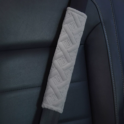 Pads, Embroidered Shoulder Pads, Seat belt shoulder pad - m-gray-single-opp