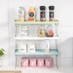 A2705 kitchen rack seasoning storage rack floor-standing plastic organizer rack spice rack condiment rack