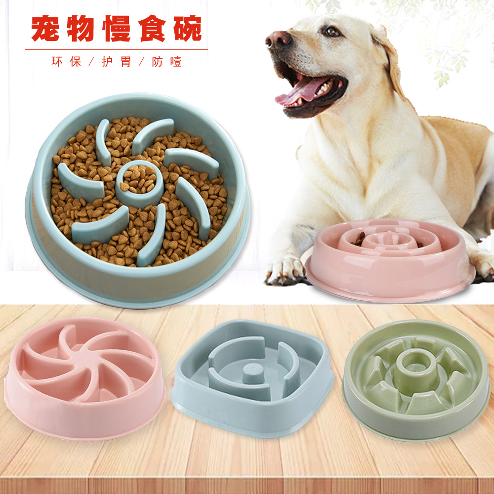 Strict selection of manufacturers a variety of direct food grade plastic pet dog cat food basin anti-choking slow food dog bowl