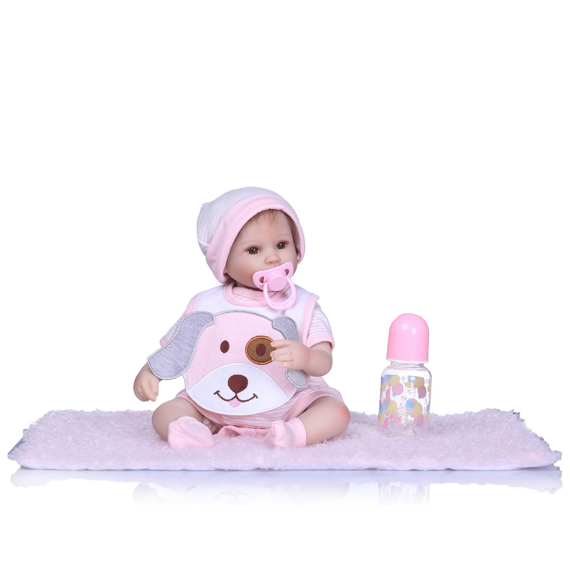 Simulación muñeca de goma suave bebé durmiendo muñeca lindo bebé regalo de boda cama presionando muñeca