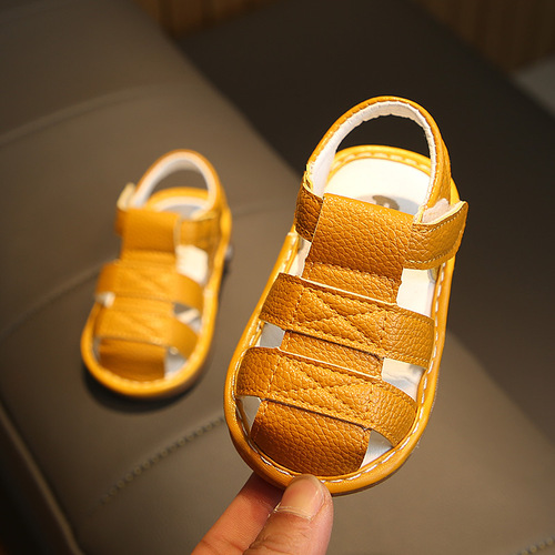One piece drop-shipping baby toe-cap sandals 2019 spring and summer girls' shoes 0-2 years old infant girls toddler shoes