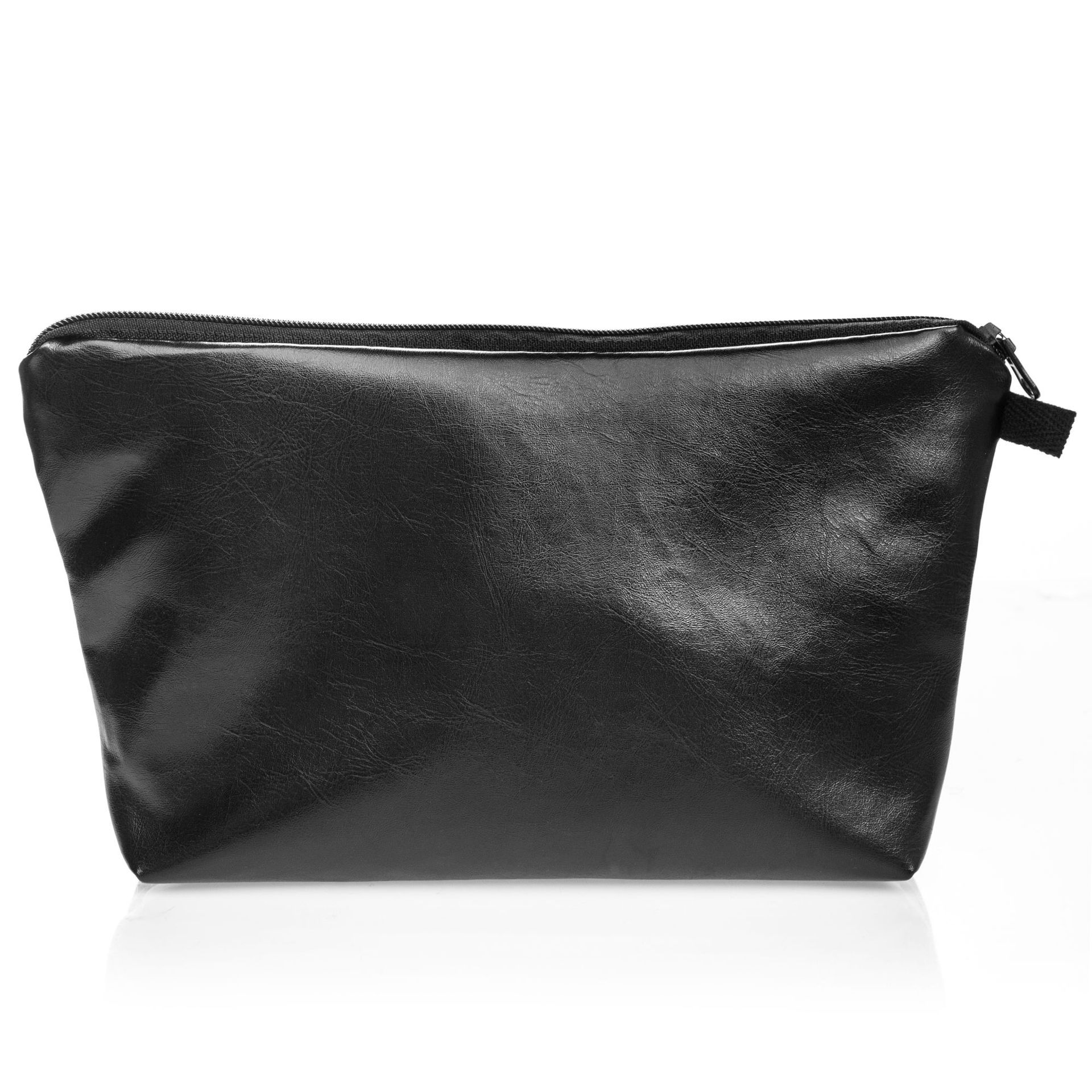 Amazon transfronterizo de color sólido de la PU bolsa de almacenamiento de cuero impermeable bolsa de lavado de las mujeres bolsa de cosméticos láser de moda embrague