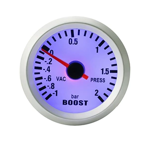 Cross-Border Car Modification Instrument 12V Universal 52mm Mm-1-2Bar Car Turbo Meter